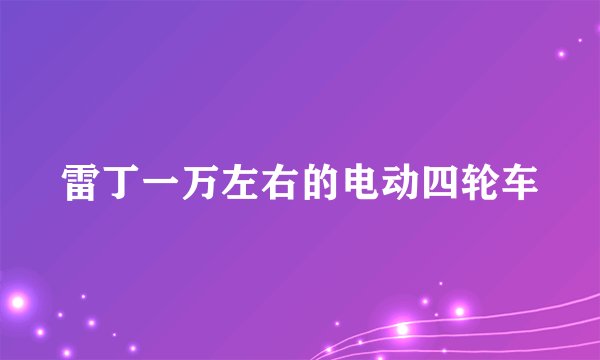 雷丁一万左右的电动四轮车