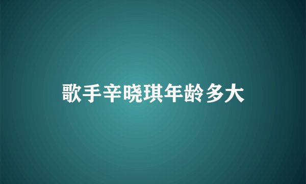 歌手辛晓琪年龄多大