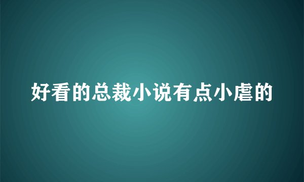 好看的总裁小说有点小虐的