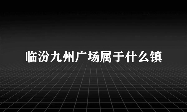 临汾九州广场属于什么镇