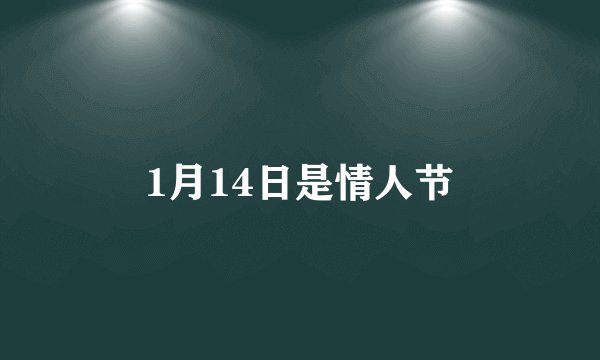 1月14日是情人节