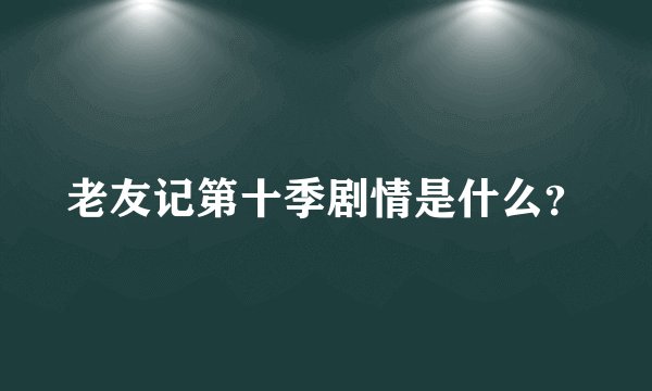 老友记第十季剧情是什么？