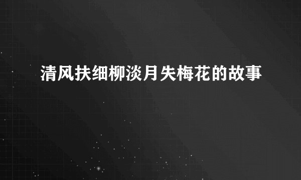 清风扶细柳淡月失梅花的故事
