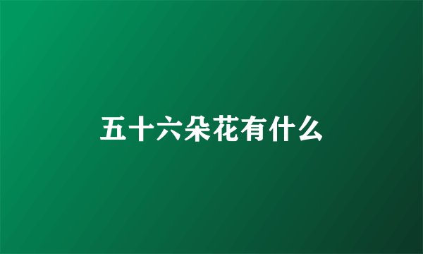五十六朵花有什么