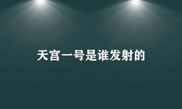 天宫一号是谁发射的