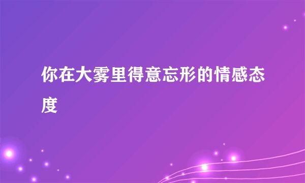 你在大雾里得意忘形的情感态度