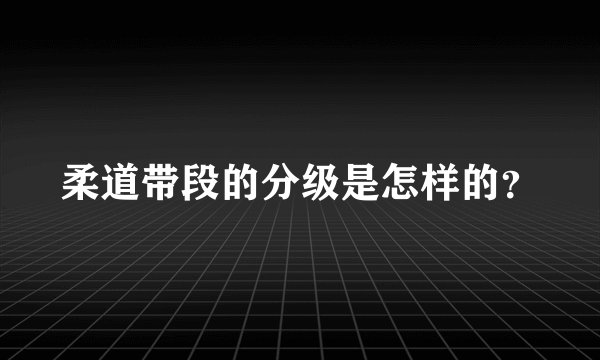柔道带段的分级是怎样的？