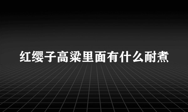 红缨子高粱里面有什么耐煮