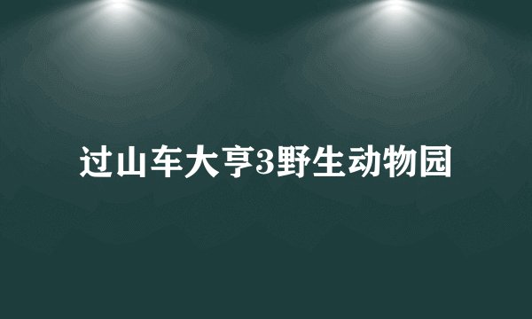 过山车大亨3野生动物园