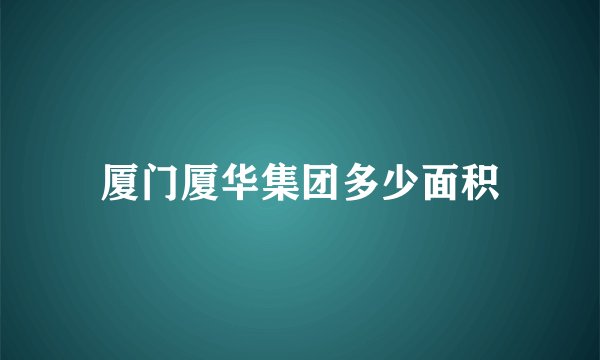 厦门厦华集团多少面积