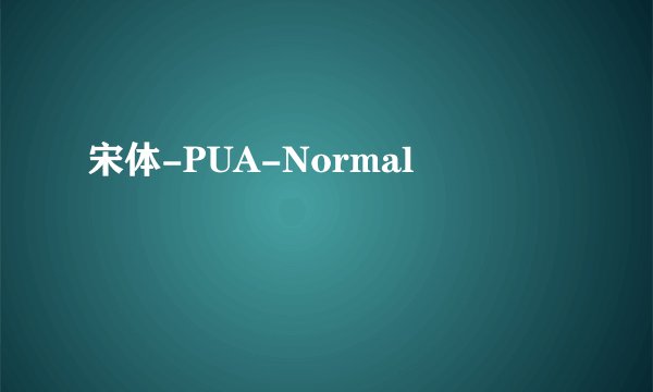 宋体-PUA-Normal