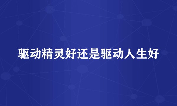 驱动精灵好还是驱动人生好