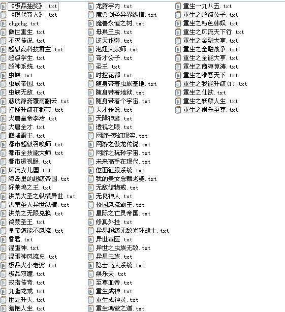 重生,异能,空间,黑道,商业,校园,明星