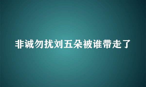 非诚勿扰刘五朵被谁带走了