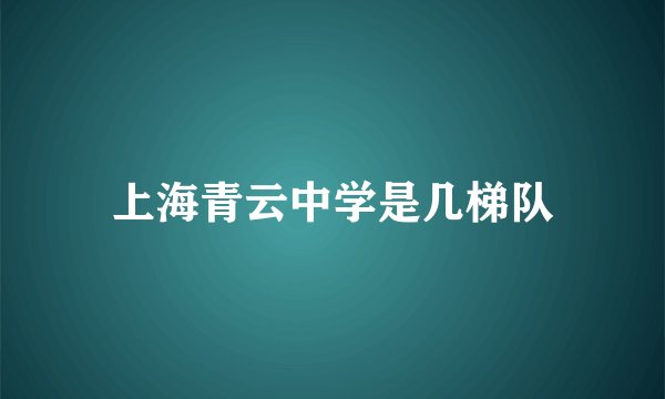 上海青云中学是几梯队