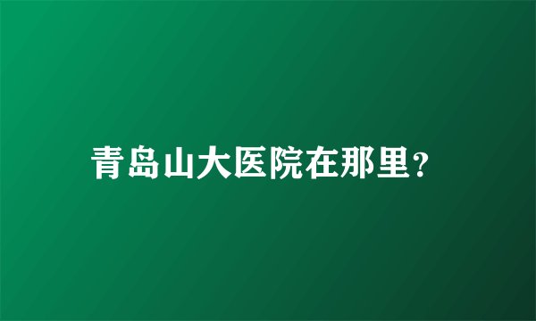 青岛山大医院在那里？