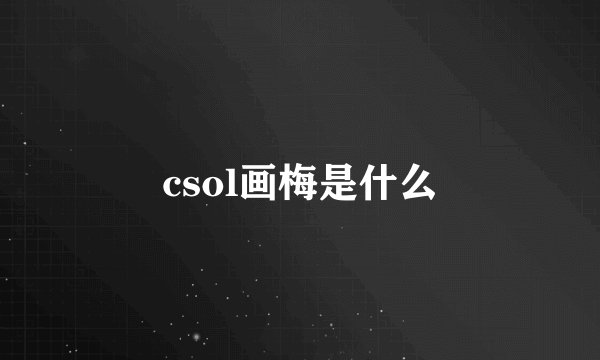 csol画梅是什么