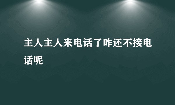 主人主人来电话了咋还不接电话呢