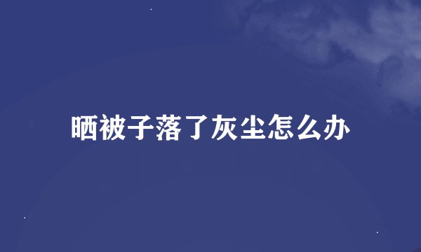 晒被子落了灰尘怎么办