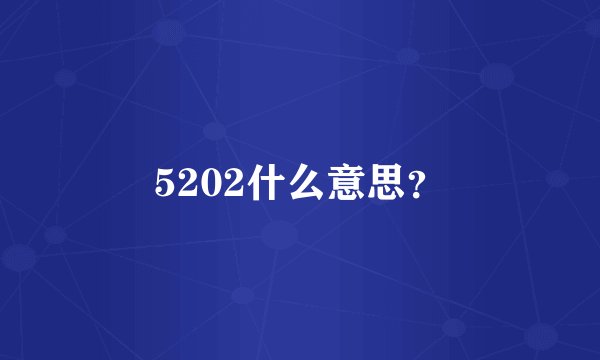 5202什么意思？