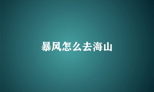 暴风怎么去海山