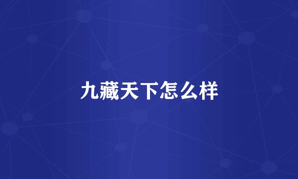 九藏天下怎么样