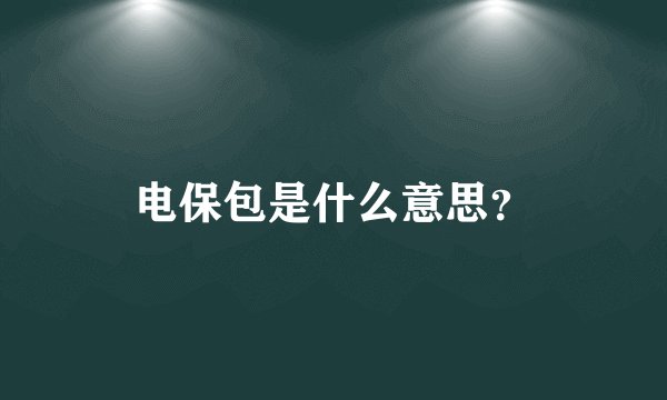 电保包是什么意思？
