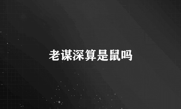 老谋深算是鼠吗