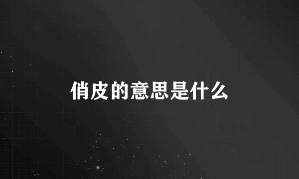 俏皮的意思是什么