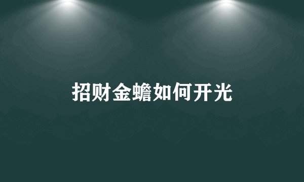 招财金蟾如何开光