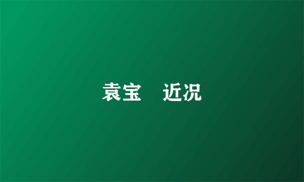 袁宝瓃近况