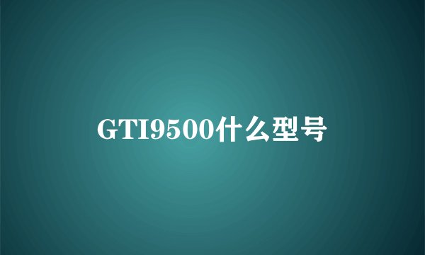 GTI9500什么型号