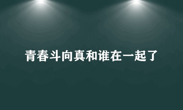 青春斗向真和谁在一起了