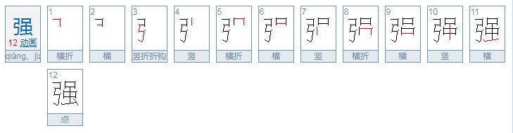 强字有几种写法？