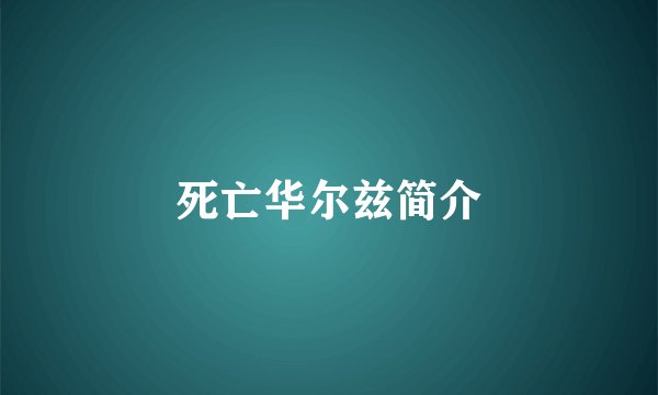 死亡华尔兹简介