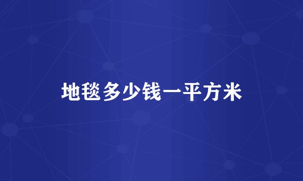 地毯多少钱一平方米