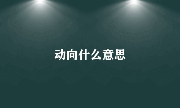 动向什么意思