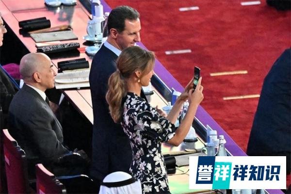 叙利亚总统夫妇去北京啦！第一夫人穿青花瓷蓝裙美翻了，实力圈粉