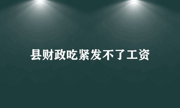 县财政吃紧发不了工资