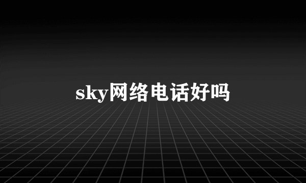 sky网络电话好吗