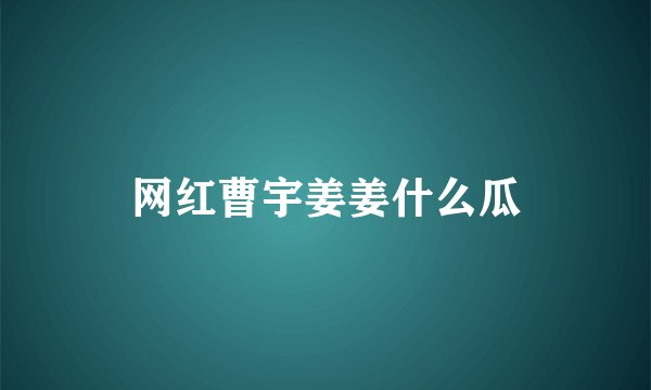 网红曹宇姜姜什么瓜