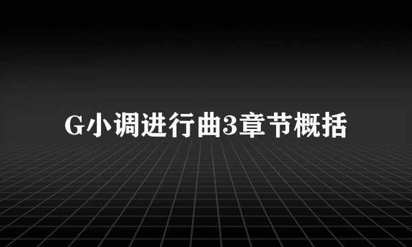 G小调进行曲3章节概括