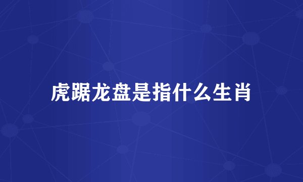 虎踞龙盘是指什么生肖