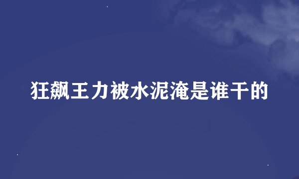 狂飙王力被水泥淹是谁干的