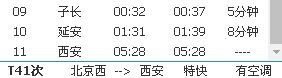 火车T41到哪了？