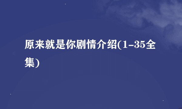 原来就是你剧情介绍(1-35全集)