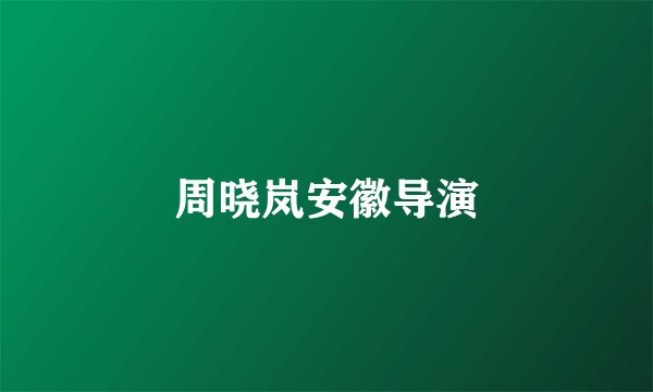 周晓岚安徽导演