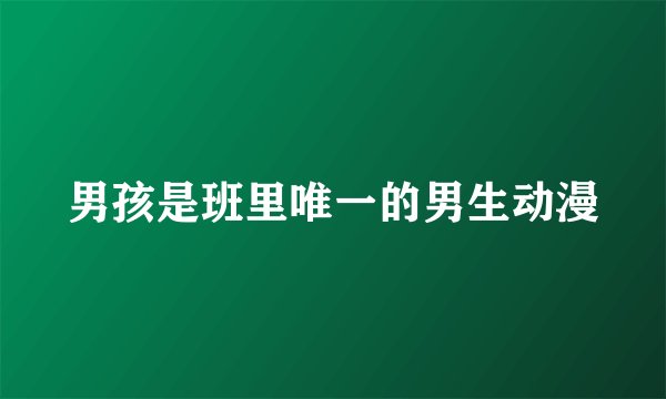 男孩是班里唯一的男生动漫