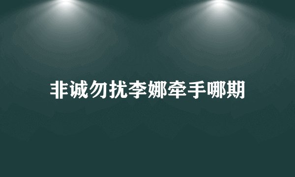 非诚勿扰李娜牵手哪期