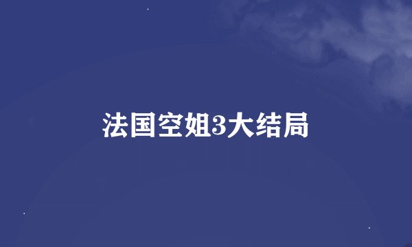 法国空姐3大结局